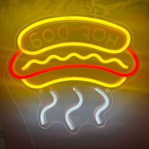 Neon Hot Dog Sign